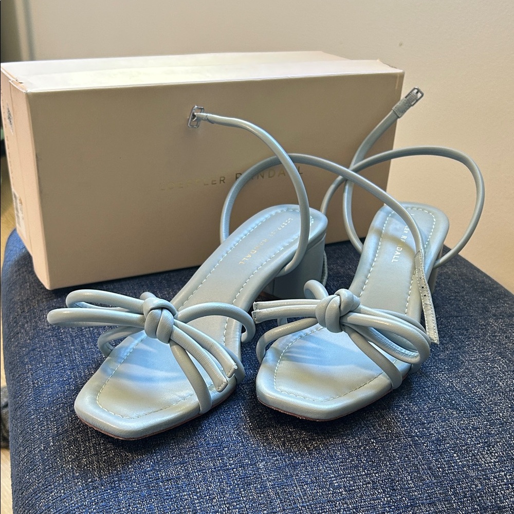 Loeffler Randall Mikel Blue Leather Heels 9